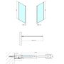 Polysan Modular fix zuhanyfal átlátszó üveggel L típusú ajtós, 2/1-es modul 1200mm, króm profil MS3A-120