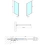Polysan Modular fix zuhanyfal átlátszó üveggel L típusú ajtós, 2/1-es modul 700mm, króm profil MS3A-70
