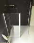 Polysan Modular nyíló zuhanyfal fix walkin falhoz, átlátszó üveg L típusú ajtós, 2/2-es modul, 300 mm MS3B-30
