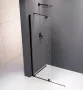 Polysan Modular Shower tolóajtó fix résszel 120 cm, matt fekete profilszín MS5-120B