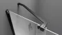 Polysan Modular Shower transzparent üveg tolóajtó fix résszel 140 cm, matt fekete MS5-140B