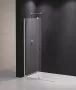 Polysan Modular Shower transzparent üveg tolóajtó fix résszel 140 cm, króm MS5-140