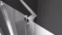 Polysan Modular Shower transzparent üveg tolóajtó fix résszel 140 cm, króm MS5-140