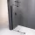 Polysan Modular Shower transzparent üveg tolóajtó fix résszel 160 cm, matt fekete MS5-160B