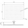 Sapho SLIM rozsdamentes acél fejzuhany 400x300 mm, króm MS585
