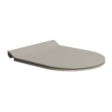   Sapho Gsi Slim duroplast WC ülőke, Soft Close, matt tortora/króm MS86CSN05