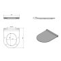 Sapho Gsi Slim duroplast WC ülőke, Soft Close, króm/kréta fehér MS86CSN08