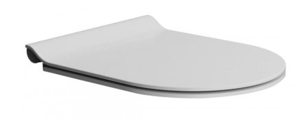 Sapho Gsi Slim duroplast WC ülőke, Soft Close, matt fehér/króm MS86CSN09