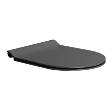   Sapho Gsi SLIM WC-ülőke, Soft Close, matt fekete/króm MS86CSN26