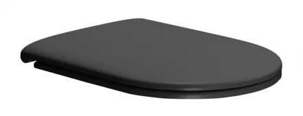 Sapho GSI Pura/Kube X duroplast WC-ülőke Soft Close zsanérokkal, matt fekete/króm MS992C26