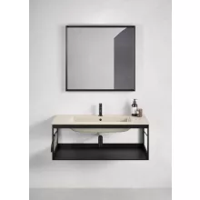   Sapho Gsi Pura mosdótartó konzol 80x46 cm, matt fekete MSP8228