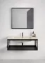 Sapho Gsi Pura mosdótartó konzol 80x46 cm, matt fekete MSP8228