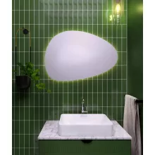   Sapho STEN aszimmetrikus fürdőszobai tükör 80x55 cm háttér LED világítással NA280
