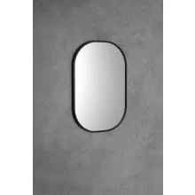   Sapho Cona Slim ovális tükör 40x60 cm, fekete kerettel NC245