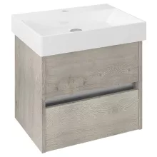   Sapho Nirona 2 fiókos mosdótartó szekrény 57x43 cm, mokka tölgy NR060-1212