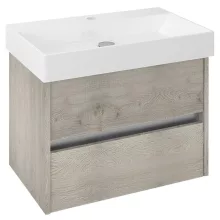   Sapho Nirona 2 fiókos mosdótartó szekrény 67x43cm, Mokka Tölgy NR070-1212