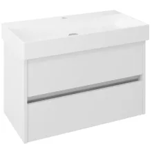   Sapho Nirona 2 fiókos mosdótartó szekrény pipererendezővel 82x43 cm, fehér NR085-3030
