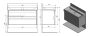 Sapho Nirona két fiókos mosdótartó szekrény 95x51,5x43 cm, pipererendezővel, sherwood tölgy NR100-1515