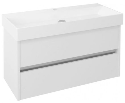 Sapho Nirona 2 fiókos mosdótartó szekrény pipererendezővel 95x43 cm, fehér NR100-3030
