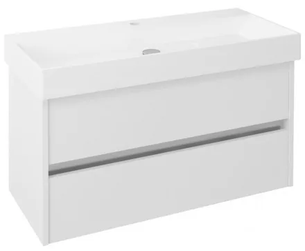 Sapho Nirona 2 fiókos mosdótartó szekrény pipererendezővel 95x43 cm, fehér NR100-3030