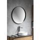 Sapho Notion kerek fürdőszobai tükör 70 cm, matt fekete kerettel NT700