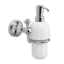   Sapho Nevis kerámia szappanadagoló fali fém konzollal 300 ml, króm NV8013