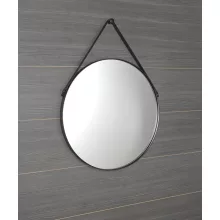   Sapho Orbiter kerek tükör 60 cm akasztóval matt fekete ORT060