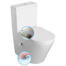 Sapho Paco vario kifolyású monoblokkos perem nélküli WC csésze csapteleppel és bidézuhannyal PC1012RX