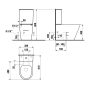 Sapho Paco WC Rimless monoblokkos kerámia WC tartállyal, matt szürke PC1012WRGR