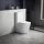 Sapho Avis vario kifolyású monoblokkos kerámia WC csésze Vortex öblítéssel, fehér PC106V