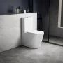 Sapho Avis vario kifolyású monoblokkos kerámia WC csésze Vortex öblítéssel, fehér PC106V