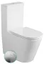 Sapho Avis vario kifolyású monoblokkos kerámia WC csésze Vortex öblítéssel, fehér PC106V