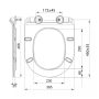 Sapho Galia Slim Soft Close WC-ülőke, fehér PCS081