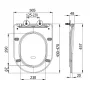 Sapho Paco Slim WC ülőke, Soft Close, fekete PCS1012B
