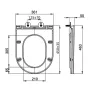 Sapho Avis Slim duroplast WC-ülőke Soft Close, fehér PCS106