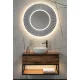 Sapho Pride keretes LED tükör 75 cm ezüst kerettel.