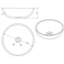 Sapho Priori kerámia mosdó kék mintával 41x15 cm, barna PI023