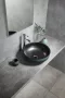 Sapho Priori kerek kerámia mosdó 41 cm, fekete / zöld PI039