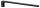 Sapho Pirenei törölközőtartó 41 cm, matt fekete PI2214