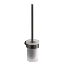   Sapho PIRENEI üveg WC-kefetartó, tejüveg/gun metal PI330381