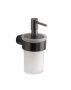 Sapho PIRENEI szappanadagoló 110 ml, tejüveg/gun metal PI8181