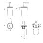 Sapho PIRENEI szappanadagoló 110 ml, tejüveg/gun metal PI8181