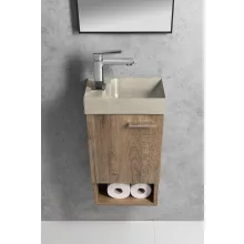   Sapho Small Piccolino beton mosdó csaplyukkal 30,8x17 cm, balos / homok PK30014