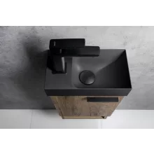   Sapho Small Piccolino beton mosdó csaplyukkal 30,8x17 cm, balos / antracit PK30016