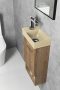 Sapho Small Piccolino beton mosdó csaplyukkal 30,8x17 cm, balos / sárga PK30022