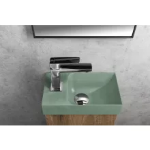   Sapho Small Piccolino beton mosdó csaplyukkal 30,8x17 cm, balos / zöld PK30023