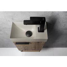   Sapho Small Piccolino beton mosdó csaplyukkal 30,8x17 cm, jobbos / homok PK30514