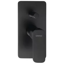  Sapho Spy 2 irányú falba süllyesztett egykaros zuhany csaptelep, zuhanyszett nélkül, matt fekete PY42/15