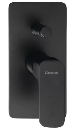 Sapho Spy 2 irányú falba süllyesztett egykaros zuhany csaptelep, zuhanyszett nélkül, matt fekete PY42/15