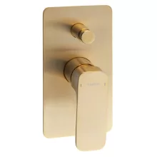   Sapho Spy 2 irányú falba süllyesztett egykaros zuhany csaptelep zuhanyszett nélkül, matt arany PY42/19